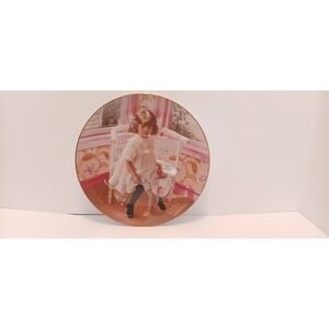 Vintage Collectors Plate Days Gone by Sandra Kuck Easter 80s Cottagecore Decor